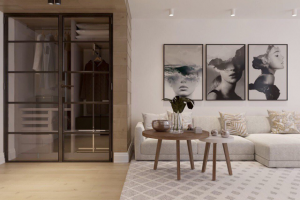 Студия+спальня для молодой пары в СОВРЕМЕННОМ СТИЛЕ