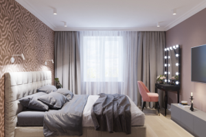 Студия+спальня для молодой пары в СОВРЕМЕННОМ СТИЛЕ