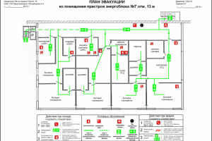 план путей эвакуации при пожаре