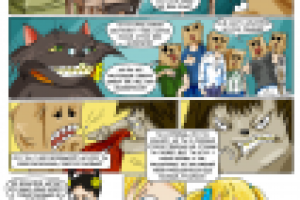 Страница из комикса "Осторожно кот"