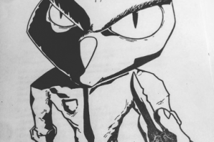 Скетч к артбуку по мотивам "Hotline Miami"