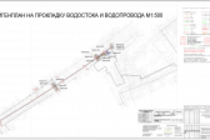 Стройгенплан на строительство водопровода и водостока