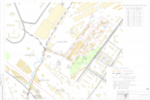 Схема водоотведения жилой застройки.