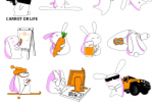 Зайцы, печать на футболках для руководителя Ecola