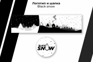 Логотип и шапка для канала Black snow
