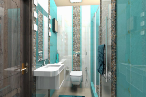 Дизайн ванной квартиры в Петергофе