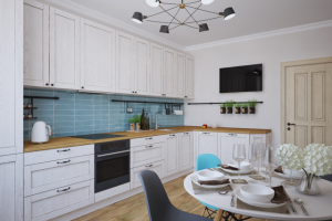 Кухня в скандинавском стиле Светлая и нежная