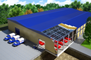 3D визуализация ангара Исполин