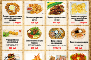 Фрагмент меню