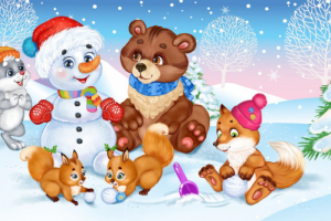 Иллюстрация для сказки Снеговик