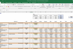 Excel Расчет ФОТ и соц расходов