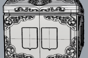 3Д модель ларца (вид сбоку)