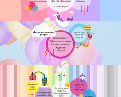 Landing Page для сервиса организации детских праздников