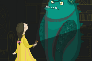 Monster and little girl