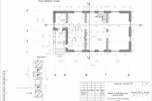 Рабочий чертеж 1 этаж