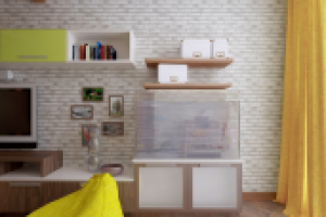 Гостиная / столовая / кухня. Вид 4