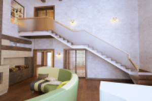 Гостиная. Загородный дом. Вариант 1. Вид 1