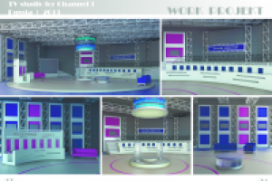 Проект. ТВ-студия для научой передачи. "1 канал. Россия".