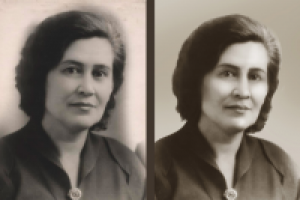 Ретушь старой, испорченной предыдущим ретушером фотографии