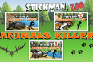 Stickman. Dangerous beasts menu