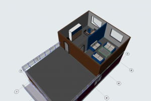 2 этаж павильона коворкинга из контейнеров