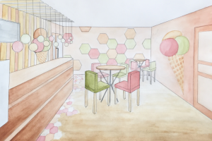 Дизайн кафе-мороженого