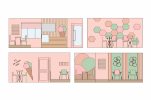 Дизайн кафе-мороженого