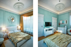 Дом в нормандском стиле. Интерьеры.