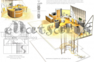 Кухня с лифтом для передачи готовых блюд в гостиную на 1 этаж.