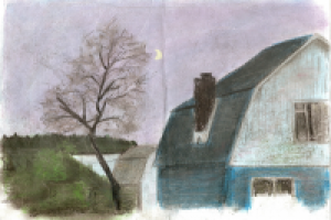 Пейзажи карандашом/пастелью