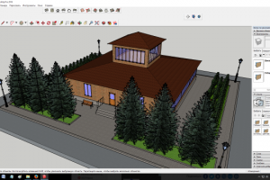 Проект кафе. 3Д (СкетчАП)