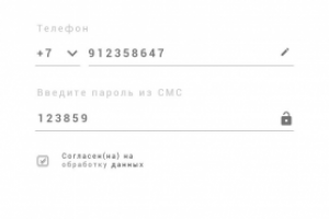 Прототип приложения для регистрации в системе скидок