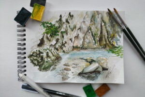 Акварельный скетчинг