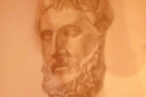 Вариант академического рисунка "Маска Платона"