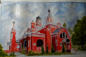 Цветовой набросок Свято-Троицкого Храма