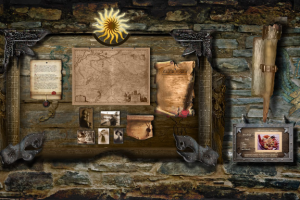 Информационная доска в старинном стиле