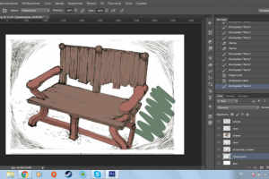 Дизайн парковой лавочки