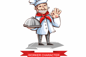 Векторная иллюстрация. Повар