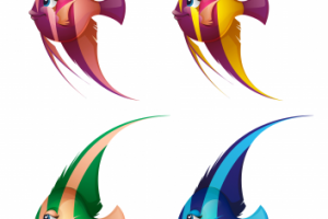 Векторная иллюстрация. Рыбки