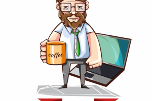 Векторная иллюстрация. Программист