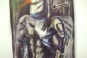 Оформление стены в стиле фильма  "Predator"