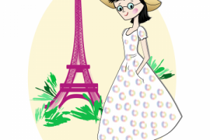 Векторная иллюстрация "Из Парижа с любовью"