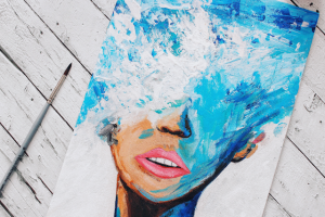 Портрет акриловыми красками