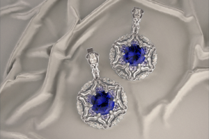 Серьги "Синий лёд"