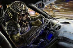 predator on the road