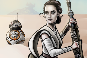 Рей и БиБи-8