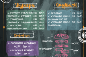 Меню для Бургерной 2