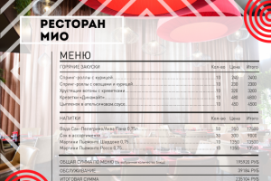 Презентация по кейтерингу