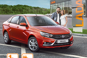 Рекламный баннер для дилера Lada