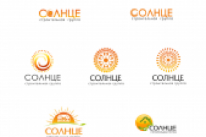 Логотип строительно компании " Солнце"